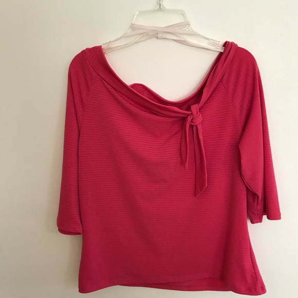 No Boundaries Tops - No Boundaries Women's Knot Top Party Pink Junior's X-Large (15) Stretch NWT